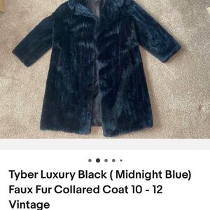 Vintage Tyber Vintage Faux Fur Coat UK SIZING